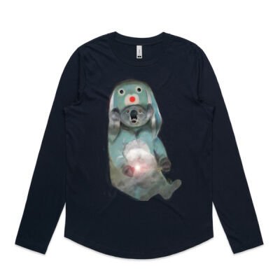 Pyro Koala in a Bunny Suit on long sleeve ladies tee Thumbnail