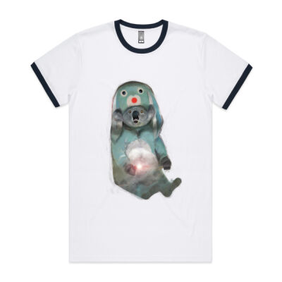 Pyro Bunny Suit Koala on a men's ringer tee Thumbnail